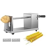 ZHJOPP Kommerzielle manuelle Kartoffeltörtchenmaschine, Tornado Kartoffeltorten-Spiralschneider, manueller Edelstahl-Twisted Potato Curly Fries Cutter für Kartoffeln, Karotten, Gurken
