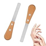 NICEIN®2 Stück Nagelfeile mit Bambusgriff,Nagelfeilen Doppelseitige,Wiederverwendbare Nagelfeilen für Gelnägel und Naturnägel,Hochwertige Profi Waschbar Feilen für Maniküre,Pediküre,Friseursalon