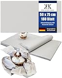 KK Verpackungen Packseide | 2 kg, 50 x 75 cm Packpapier in Grau | 180 Bögen Seidenpapier in 30 g/m² Industriequalität