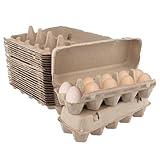 FAAING 25 Stück Eierkarton 10er Pappe, Eierpappen Eierschachtel Eierbox Pappe Eierbehälter für 10 Eier und Ostereier Handwerk