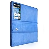 KOTARBAU® Plane - 75 g/m2 - Abdeckplane - 6 x 8 m - Schutzplane - Stark & Dick - Universal - Wasserdicht - Blau