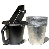 RESTTIME Smoker Drip Fettauffangbehälter – Verbesserter Eimer mit Deckel & 12 Einlagen, kompatibel mit Pellet-Grills für Traeger, Pit Boss, Recteq, Z Grills