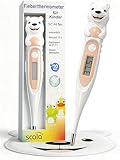 scala SC 44 flex Digitales Fieberthermometer Baby & Kinder – 10 Sek. Messzeit, flexible Spitze, Fieberalarm, wasserdicht – oral, rektal & axillar – Eisbär Motiv