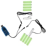 Geavonyg Typ C USB Zu 1V-24V AM3 LR6 AA Batterie Für Fernbedienung Taschenlampe LED Lampe Telefon Spielzeug Zahnbürste Batterie Mit Drähten