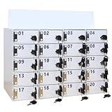 Acryl-Wand-Aufbewahrungsschrank, 25–50 Raster, abschließbar, für Schule, Büro & Fabrik, sicherer mobiler Geräteschrank mit Schlüssel