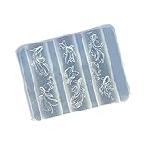 SkyPOOU Silikon Nägel Kunstschablone mit Aquatics Tierreliefs einschließlich Delfinmuschel und Seestern für kreative Designs Nägel Kunst Silikon