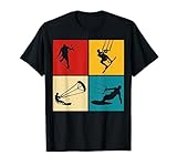 Kitesurfing Silhouette Squares T-Shirt