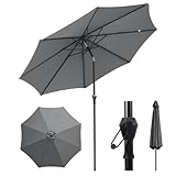 Sekey Sonnenschirm 300cm mit UV50+ Schutz, Wasserabweisend Gartenschirm mit Kurbelbedienung – Ideal für Garten, Balkon & Terrasse