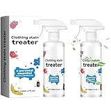 Fleckenentferner Spray Kleidung, Stain Treater Spray, Flecken Behandlungsspray, Ölfleckenentferner Textilien, Tragbar Reiniger Gegen Fett, Blut, Wein Für Matratzen, Teppich, Kleidung, 120ml* 2 Stück