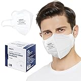 KINGFA FFP2 Maske CE Zertifiziert, Geringer Atemwiderstand, 20% längere Ohrbänder,Brillenträger, 30 Stück Weiß
