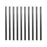 Nuvo Iron SQPS32 Baluster, verzinkt, quadratisch, 10 Stück, Schwarz, 10 Stück
