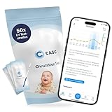 CASC Ovulationstest | 50 x Fruchtbarkeitstest für Frauen mit App - Ovulationstest 10 miu - LH Test - Kinderwunsch Hilfsmittel