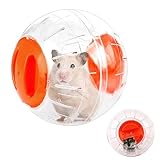 Wuzdy Hamster Run Ball, Hamsterball, Hamsterrad Übungsball, Hamster Laufball, Hamsterball Spielzeug, Spielzeug Hamster Running Ball, für Hamster-Kleintiere & Mäuse, Kunststoff（12cm, Orange）