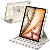 Newbillion Rotierende Hülle für iPad Air 11 Zoll M3/M2 (2025/2024), iPad Air 5/4 (2022/2020) mit Stifthalter, 360 Grad Drehung Schutzhülle Ständer, Transparente Stoßfeste Rückseite, Sternenlicht
