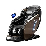 JNAMQK Ganzkörpermassagestuhl, intelligente 4D-Bewegung SL-Typ, superlange Schiene, Yoga-Stretching-Funktion, Heizung für Taille, Rücken, Beine und Füße, Wohnzimmer-Massagesofastuhl