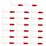 KONTONTY 20 Stück Teiliges Silikon Dichtstoffdüsen mit Roten Kappen Wiederverwendbare Caulking Device Accessories für Verlängerte Haltbarkeit und Vermeidung von Aushärtung Praktisches