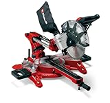 Einhell Zug-Kapp-Gehrungssäge TC-SM 2534/1 Dual (2350 W, max. 75 mm x 340 mm Schnitttiefe/-breite, Ø 250 mm Sägeblatt, beidseitig neigbarer Sägekopf, Zugfunktion, Laser)