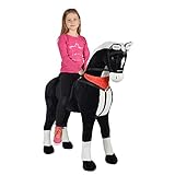 Pink Papaya Giant XXL Kinder Spielpferd zum Reiten Amadeus 125 cm | Plüschpferd | Fast lebensgroßes Pferd zum Reiten für Kinder | Stehpferd bis 100kg belastbar mit Sounds