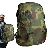 Wasserdichte Rucksackabdeckung - reißfeste Nylonhülle, Regenschutz im Freien | Größenbereich von 20 bis 55 Liter mit erweiterbarer Randfunktion, wasserdichter Campingdeckel
