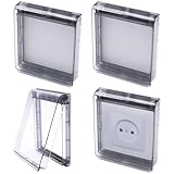 WYYFXY® 4 Stück Schalter Abdeckung Selbstklebend Steckdosen Abdeckung Typ 86 Lichtschalter Abdeckung Wasserdicht Steckdosenschutz für Badezimmer, Küche, Zuhause, Draußen