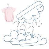 NOLITOY 5 Stück Teiliges Wolkenförmiges Kinderkleiderbügel rutschfest Platzsparend Robust für Jungen und Mädchen für Kleinkinderkleidung