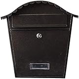 MRKU EIN Wandbriefkasten aus Aluminiumguss, der Sich für den Außenbereich eignet. Dieser Briefkasten im Retro-Design verfügt über EIN Schloss für zusätzliche Sicherheit.