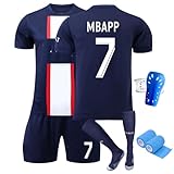 PEIFOON mb Fußball Trikots Shorts Socken Set für Kinder und Erwachsene, app Hause/Auswärts Fußballtrikot Trainingsanzug T Shirt für Jungen Herren, Ausrüstung für echte Fans (A01, 26)