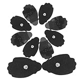 INOOMP 10 Stück Teiliges Klebeelektroden Massagepads aus Atmungsaktivem Vliesstoff Wiederverwendbar Hautfreundlich Flexibel Anpassbar für Ems und Elektrische Schmerztherapie kein