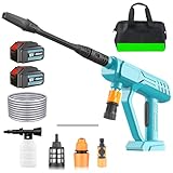 Mobile Akku-Hochdruckreiniger,mit 2 Akku und Ladegerät Kompatibel mit 18V Makita-Akkus, 3-in-1-Multifunktionsdüse, 5M Schlauch, Tragbarer Hochdruckreiniger für Auto, Terrasse, Fenster