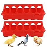 Hühnerfuttermittel - Effiziente Wachtelfuttermittel ohne Abfalldesign | 6 Slots Chicken Feeder für Geflügelfüttern | Chick -Feeder -Trog für Coop -Nutzung, Hinterhoffarm und Babygeflügelernährung