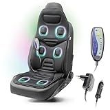 Walser Massage Sitzauflage Auto Relax Drive, PKW Massagesitzauflage, Auto Massagesitzauflage mit 5 Massage Programmen, Rückenmassagegerät Auto, Massageauflage für den Rücken, Massagegerät Autositz