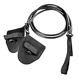 Laroal Land-Schwimmtrainer mit Handpaddeln, Widerstandsseil, Zugband, Fitness, abnehmbares Gummiband zur Verbesserung der Armstärke (Schwarz, 60 Pfund)