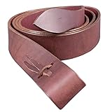 HILASON Western-Leder-Krawattengurt 4,4 cm breit x 1,8 m braun | Sattelgurt für Pferde | Cinchgurt Sattel | Sattelgurte Pferd | Cinch Strap