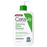 CeraVe Reinigungslotion mit Pumpspender, Reinigungscreme für Gesicht und Körper, Mit Hyaluron und 3 essenziellen Ceramiden, Geeignet bei Neurodermitis, 473 ml