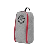 FOCO Offiziell lizenzierte Manchester United FC Graue Mono-Fußballschuhtasche, Manchester United FC, Einheitsgröße, Graues Mono