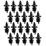 Westmark 20 Spirituosen-/Essig-/Öl-Ausgießer für Flaschen, Dosierer mit Luftröhrchen, Kunststoffkorken, Jet-Pour, Schwarz, 411022E3