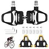 Fahrrad Selbstsperren Spd Pedale, Kompatibel mit SPD-SL Shimano Spd Pedale, Mit 9/16-Zoll-Lager Rennrad Fahrradpedale, Selbstverriegelungspedal mit Montagezubehör, für MTB, Rennfahrzeuge, Langstrecken