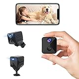 javiscam Mini Kamera,4K Überwachungskamera,Kamera Überwachung Innen,WiFi Camera Live Übertragung Handy,Kameras mit Hochkapazitäts-2800mAh Akku,Bewegungsmelder,Nachtsicht SD/Cloud-Speicher