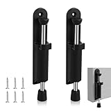 2 Stück Türfeststeller Außen, Pedal Türstopper mit Fußbedienung Schwarz Zinklegierung Türfeststeller Winddichter Türstopper Türhalter für Innen und Aussenbereich Garagentor Balkontür