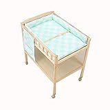 7LiuYueFei6 Wickeltisch, Wickeltisch, Massivholz, Babybadewanne, Pflegekommode, Station mit Matte, 4 Farben, Wickelstation (Farbe: C) (C) (D) (C)