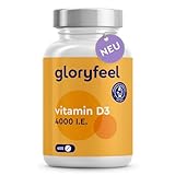 Vitamin D3 4000 I.E. - 400 Tabletten (NUR 1 Tablette alle 4 Tage) - Vitamin D hochdosiert für Knochen & Immunsystem* - 100 µg Vitamin D - Über 1 Jahr D3 Vitamin Vorrat - Laborgeprüft, 100% Vegetarisch