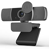 YIMONA 2K Full HD Webcam, mit Objektivabdeckung 30fps, 85° Weitwinkel, USB, Dual Mikrofon, Fester Fokus, Belichtungskorrektur, Rauschunterdrückung, kompatibel mit Windows, Mac OS, Linux und mehr