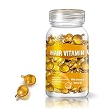 Haar-Vitamin-Serum-Kapsel,Hair Vitamin Serum Capsule,Hair Serum Capsules Treatment with Argan Macadamia Avocado Oil,Smooth Hair Mask Repair on Hair Growth Oil,Hair Oil Capsules for Men Women (Orange)