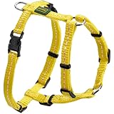 HUNTER TRIPOLI Hundegeschirr, kleine Hunde, Nylon, reflektierend, robust, XS-S, gelb