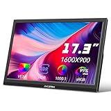 17,3 Zoll portable Monitor HDMI USB-C Laptop Gaming Monitor, 1600X900 mit eingebauten Lautsprechern und Standfuß Externer schlanker Reisemonitor für Mac PS4/PS5/ Gaming Monitor Zweiter Monitor