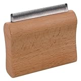 EXHUMKY Pferde Haarbürste Edelstahl Deshedding Striegel mit Ergonomischem Griff Sanfte Fellpflege und Massage für Gesunde Haut Geeignet für Pferde Hunde und Katzen Klein