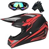 Jugend Motorradhelme,Kinderfahrradreithelm,Junge Und Mädchen, Roller Ski ATV Helm,DOT / ECE-Zertifizierung,Geeignet Für Alle Jahreszeiten,3,M