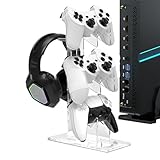 Kopfhörerständer, kleiner Medienständer, 3 Ebenen, vertikales Regal, Ausstellungsregale für Büro, Unterhaltung, Wohnzimmer, Spiel, Schlafzimmertisch