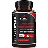 TESTOMAX für Männer - 120 Kapseln - Laborgetestet - 13 leistungsstarke aktive Inhaltsstoffe & Vitamine - Zink, Maca-Wurzel, Bockshornklee, Ginseng - Nutravita
