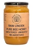 900 g Reiner, Roher Lindenhonig – Ungefiltert, Ungeheizt, Nicht Pasteurisiert, aus einer einzigen Quelle, direkt aus den eigenen Bienenstöcken von RAW FARM.